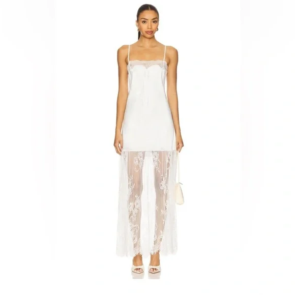 Show Me Your Mumu Celine Dress in Ivory - Picture 2 of 10